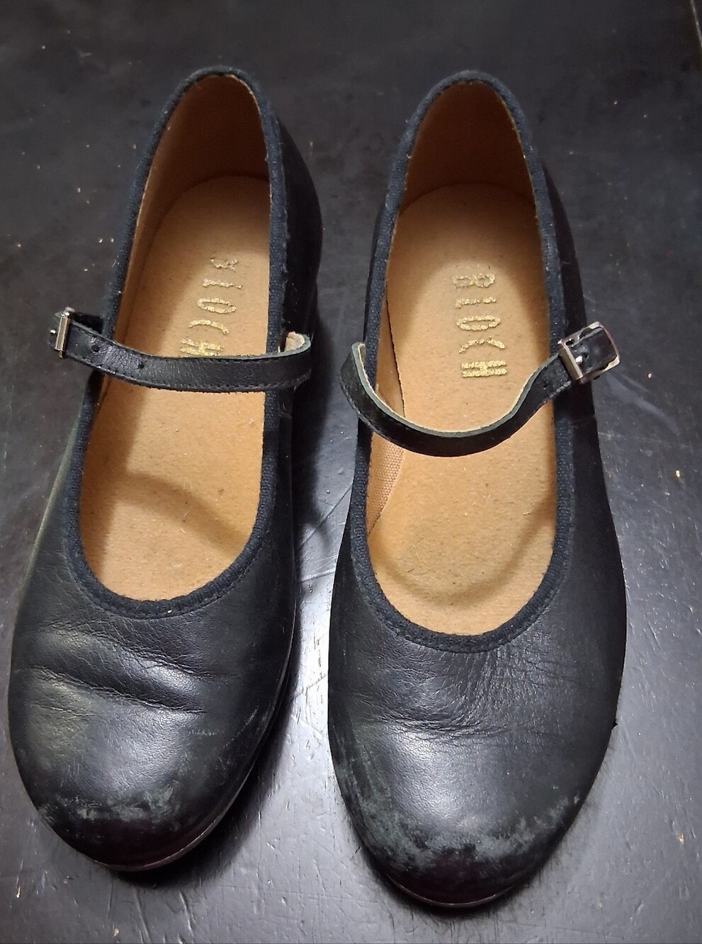 Girls Black Mary Jane Tap Shoes - Size 13